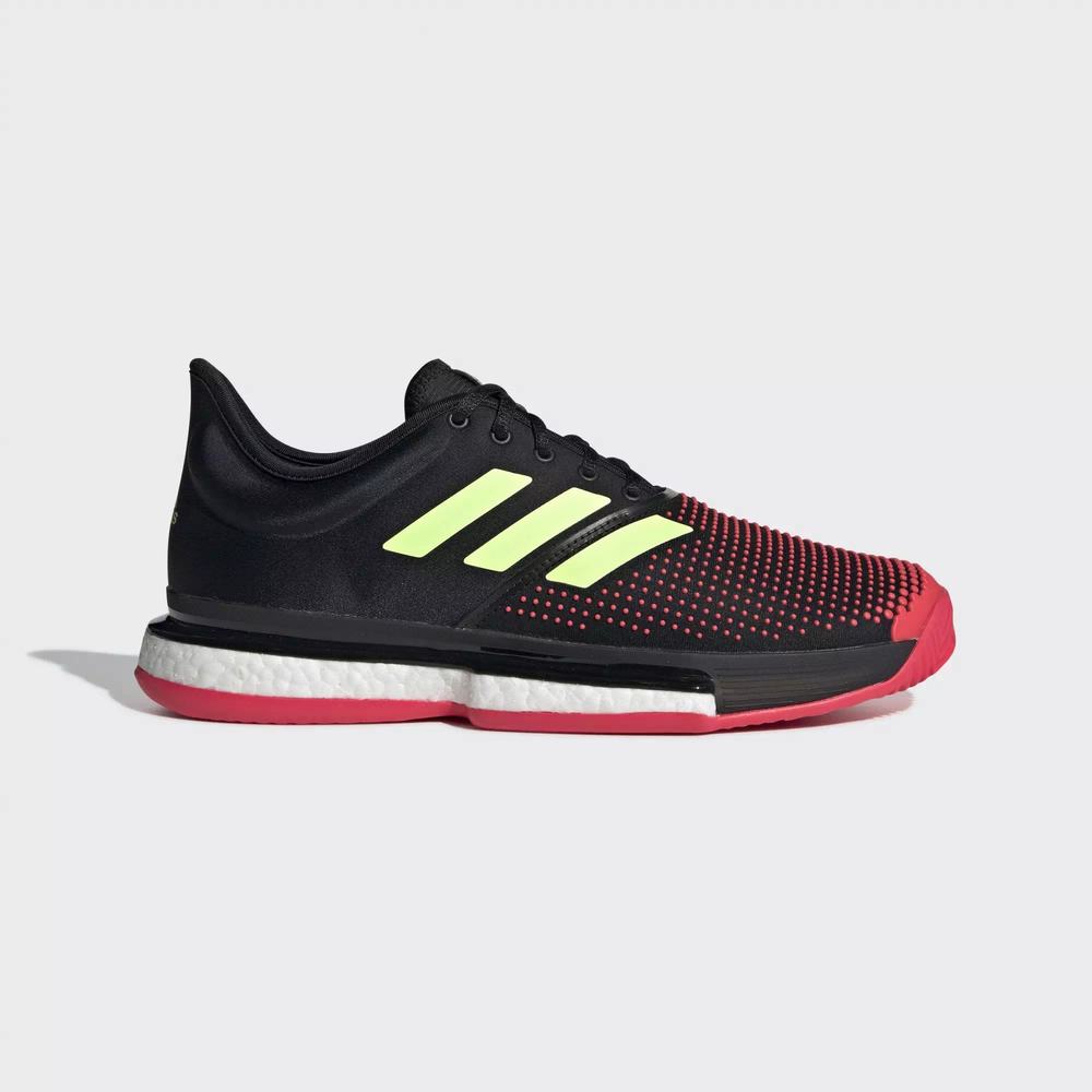 Adidas SoleCourt Boost Zapatillas De Tenis Negros Para Hombre (MX-38176)